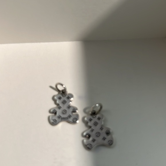 Two LV pieces   metal  Crystal's  zipper pull one S 925 length 20 mm - Picture 2 of 9